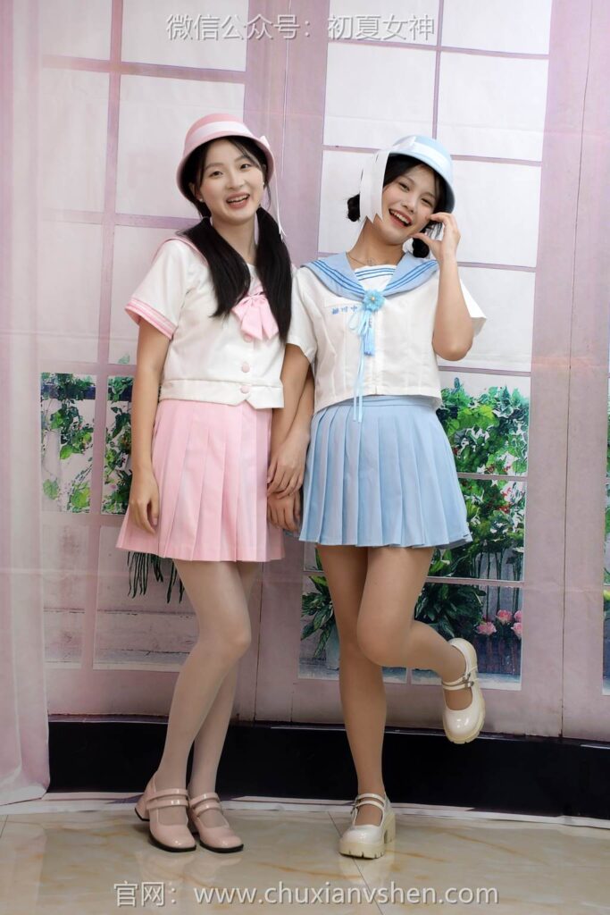初夏女神 NO.292 安妮、幺幺 粉蓝双花[100P/4.24GB]插图1