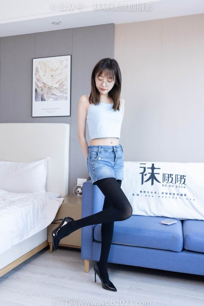 [BoBoSocks袜啵啵]NO.385 稚予-高跟鞋、皮鞋、运动鞋、厚黑丝[180P/1V/6.90GB]插图