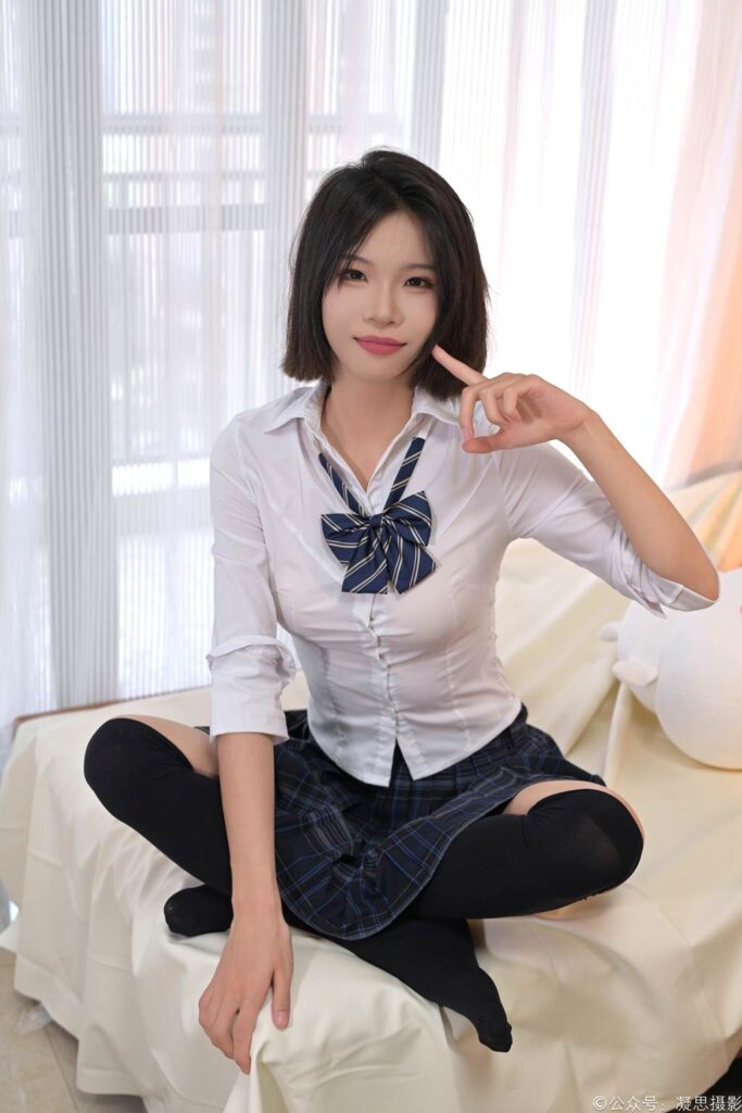 凝思摄影 NO.011 小睿-JK制服、过膝袜、玛丽珍鞋[135P/1V/2.89GB]插图5