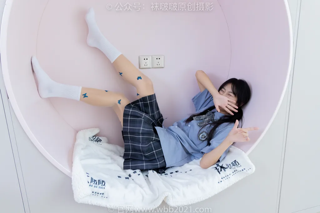 [BoBoSocks袜啵啵]NO.508 奶油 皮鞋、白棉袜、蝴蝶薄肉丝、jk制服[160P/1V/6.17GB]插图2