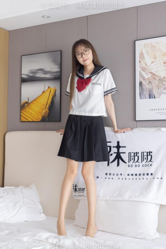 [BoBoSocks袜啵啵]NO.530 稚予-皮鞋、高跟鞋、深蓝色小腿棉袜、油亮白丝油亮肉丝、jk制服[145P/1V/5.57GB]-无料摄影圈