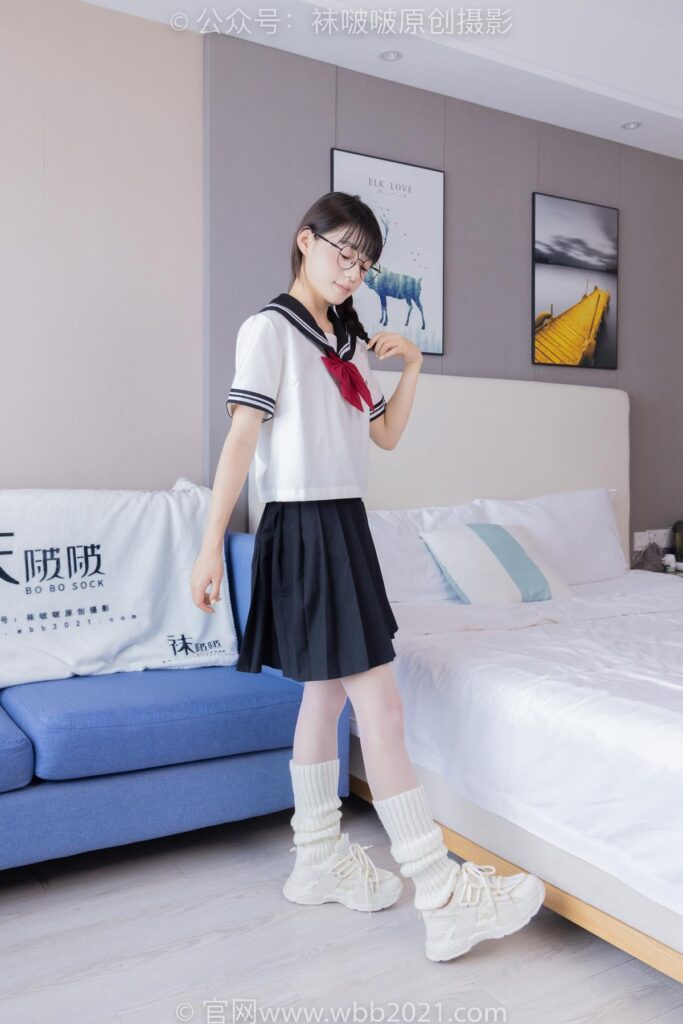 [BoBoSocks袜啵啵]NO.548 糯米-运动鞋、堆堆袜套、薄白丝、jk制服[145P/1V/6.08GB]插图1