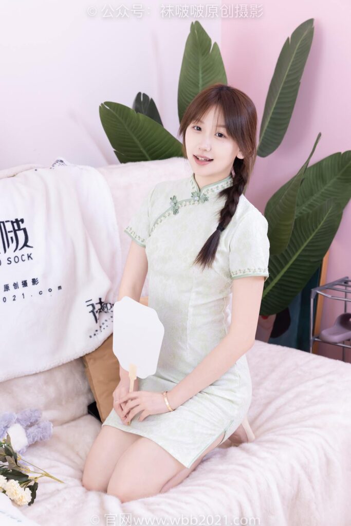 [BoBoSocks袜啵啵]NO.577 香菜-皮鞋、平底鞋、肉色船袜、黑棉袜、旗袍[140P/1V/5.65GB]插图2