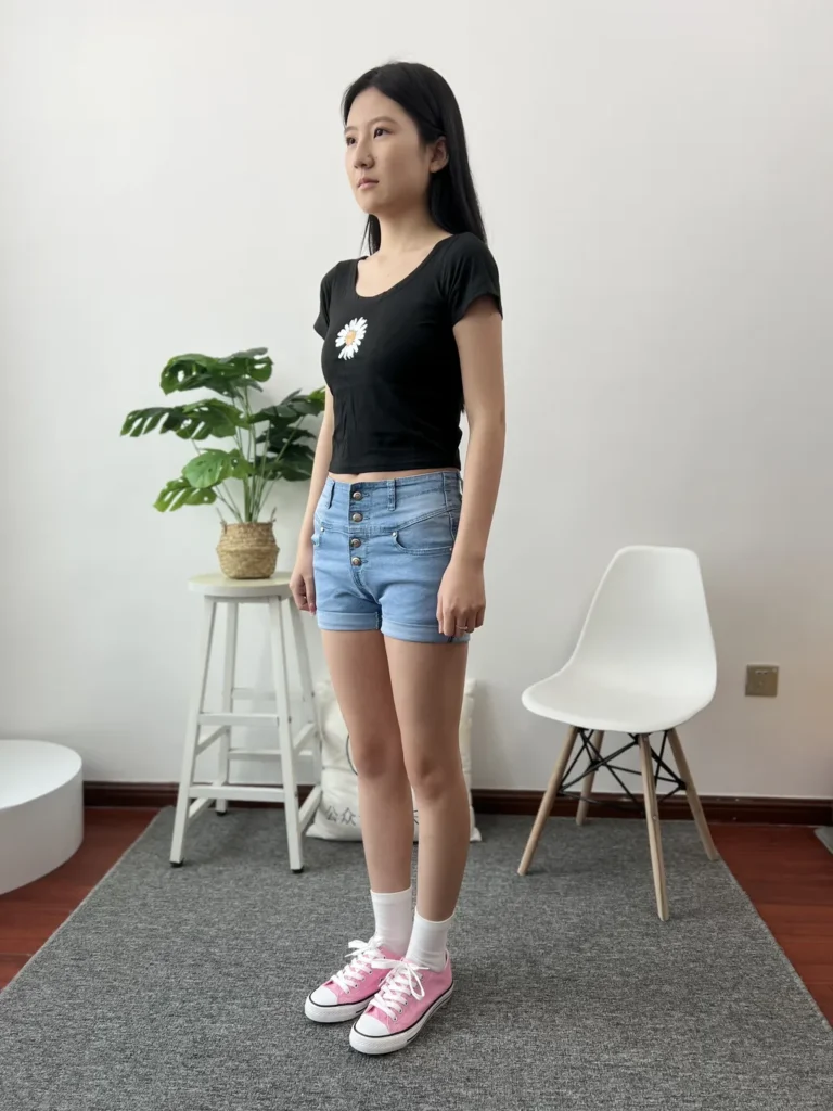 三禾摄影 NO.026 牛仔短裤 棉袜 帆布鞋[176P/1V/687MB]插图2