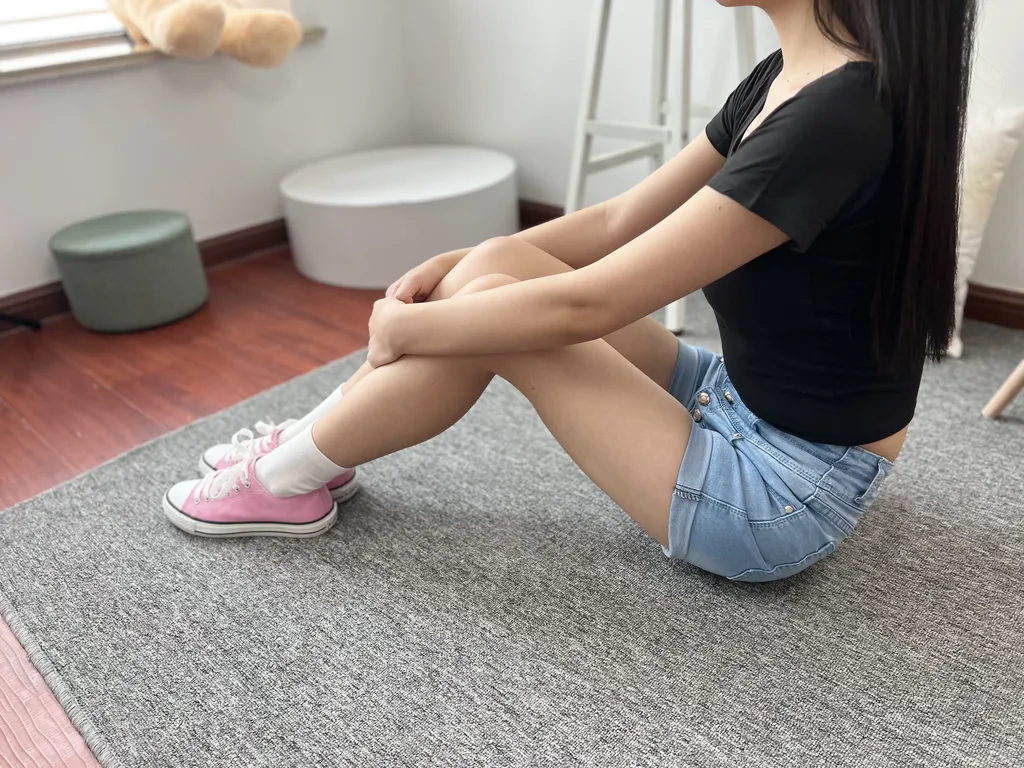 三禾摄影 NO.026 牛仔短裤 棉袜 帆布鞋[176P/1V/687MB]插图1