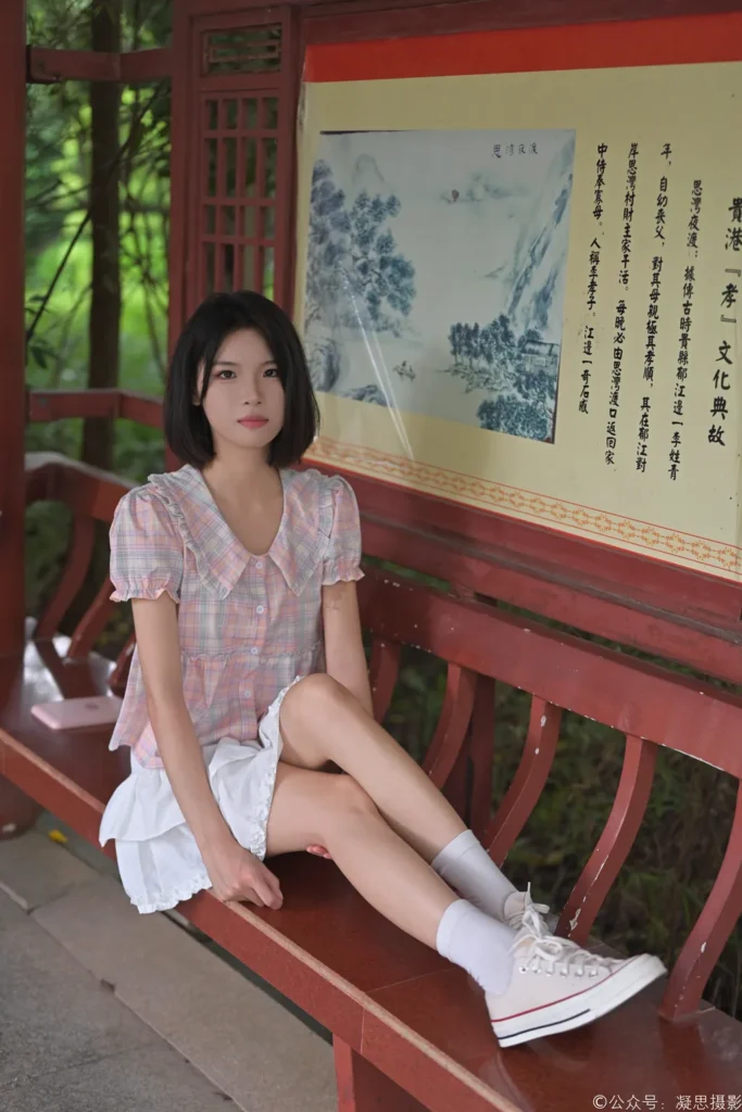 凝思摄影 NO.037 小睿-短裙、短白袜、平底鞋[150P/1V/5.85GB]插图2