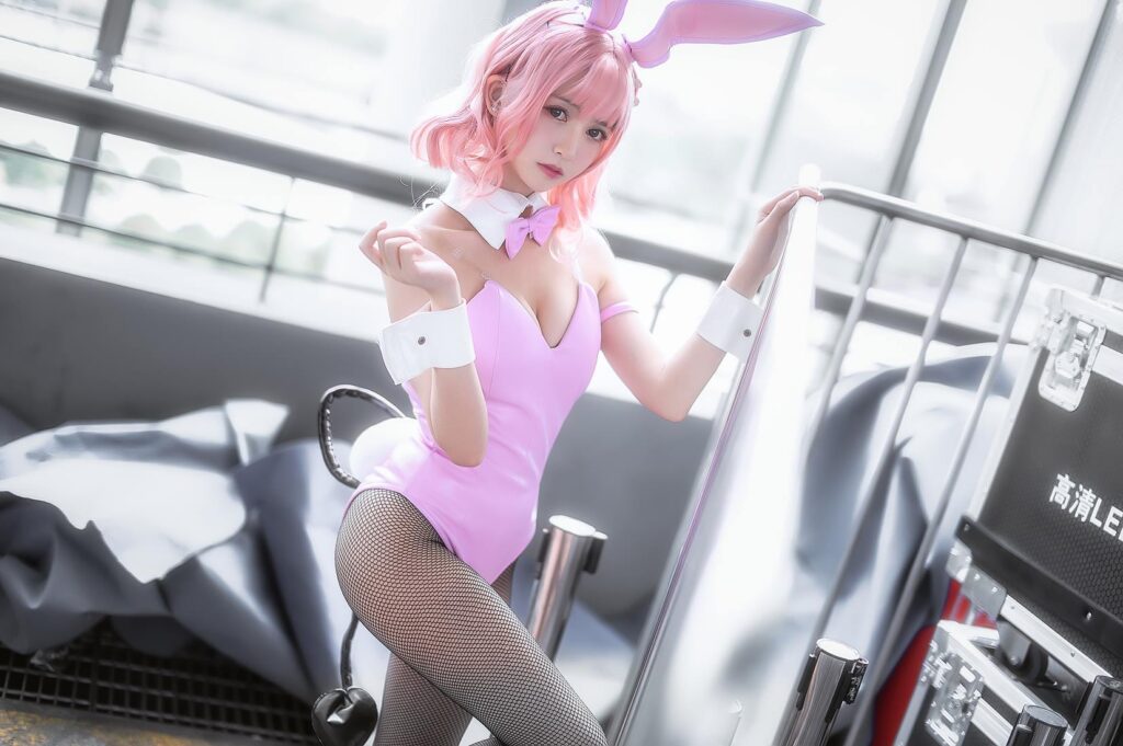 Coser鳗鱼霏儿 NO.028 粉红兔女郎 [9P/109MB]插图2