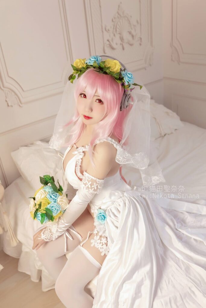 貓田聖奈奈(桃之啾啾) NO.005 – 索尼子十周年花嫁[35P/103MB]插图3