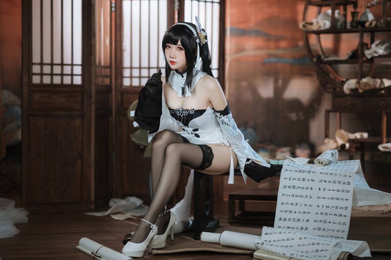 焖焖碳 NO.035 - 碧蓝航线 镇海白黑礼服[23P/182MB]-无料摄影圈