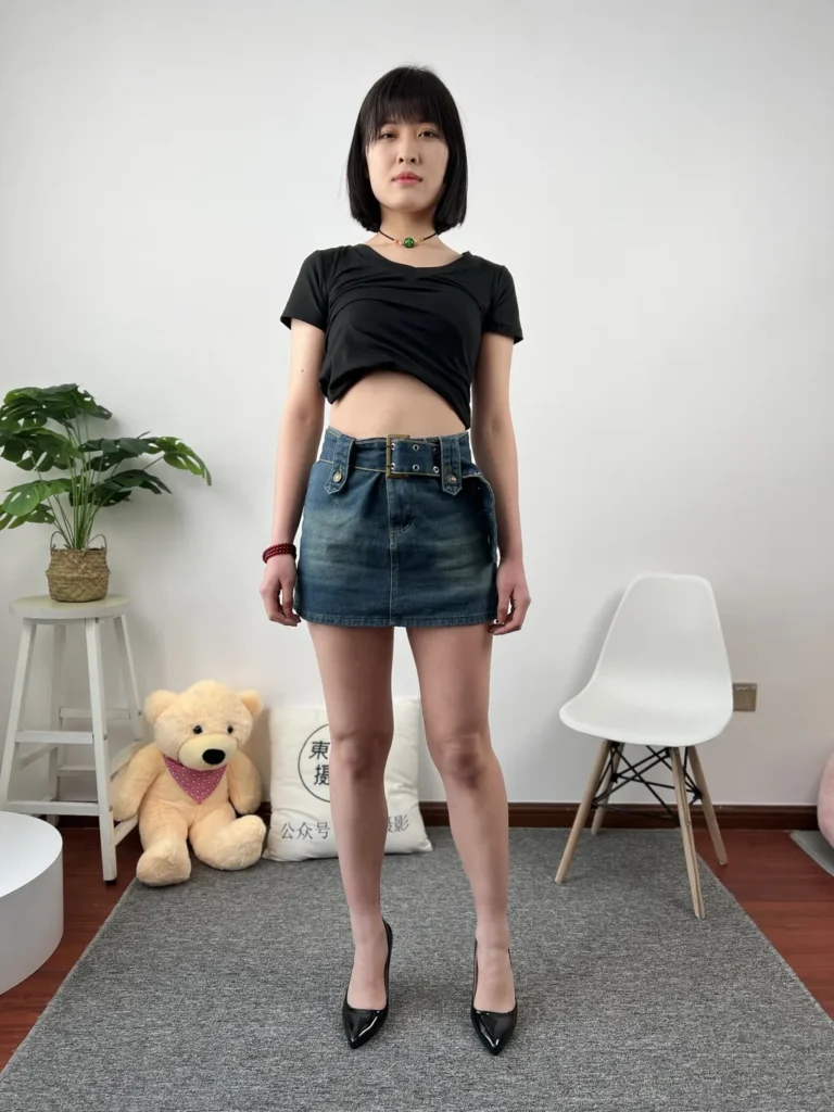 三禾摄影 NO.029 牛仔裙 高跟鞋[225P/1V/1.48GB]插图3