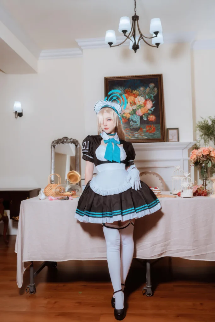 二佐Nisa NO.166 – 蔚蓝档案 一之濑明日奈 女仆[30P/260MB]插图1