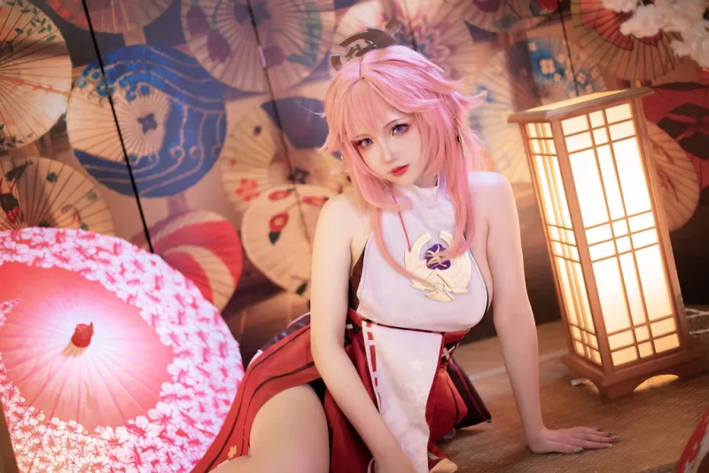 雪晴Astra NO.084 - 原神 八重神子[60P/2V/1.67GB]-无料摄影圈