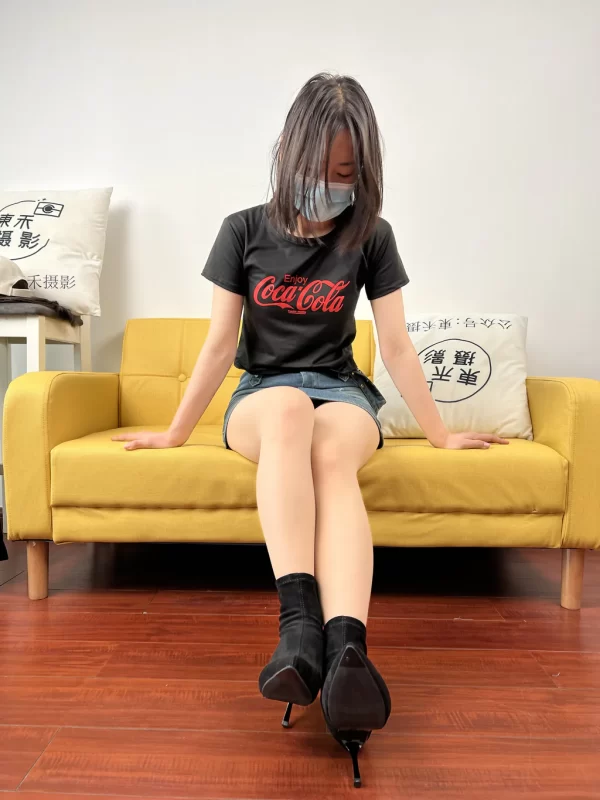 三禾摄影 NO.075 牛仔裙 肉丝 短靴[258P/1V/1.39GB]-无料摄影圈