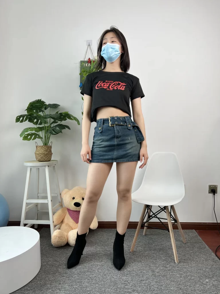 三禾摄影 NO.075 牛仔裙 肉丝 短靴[258P/1V/1.39GB]插图1