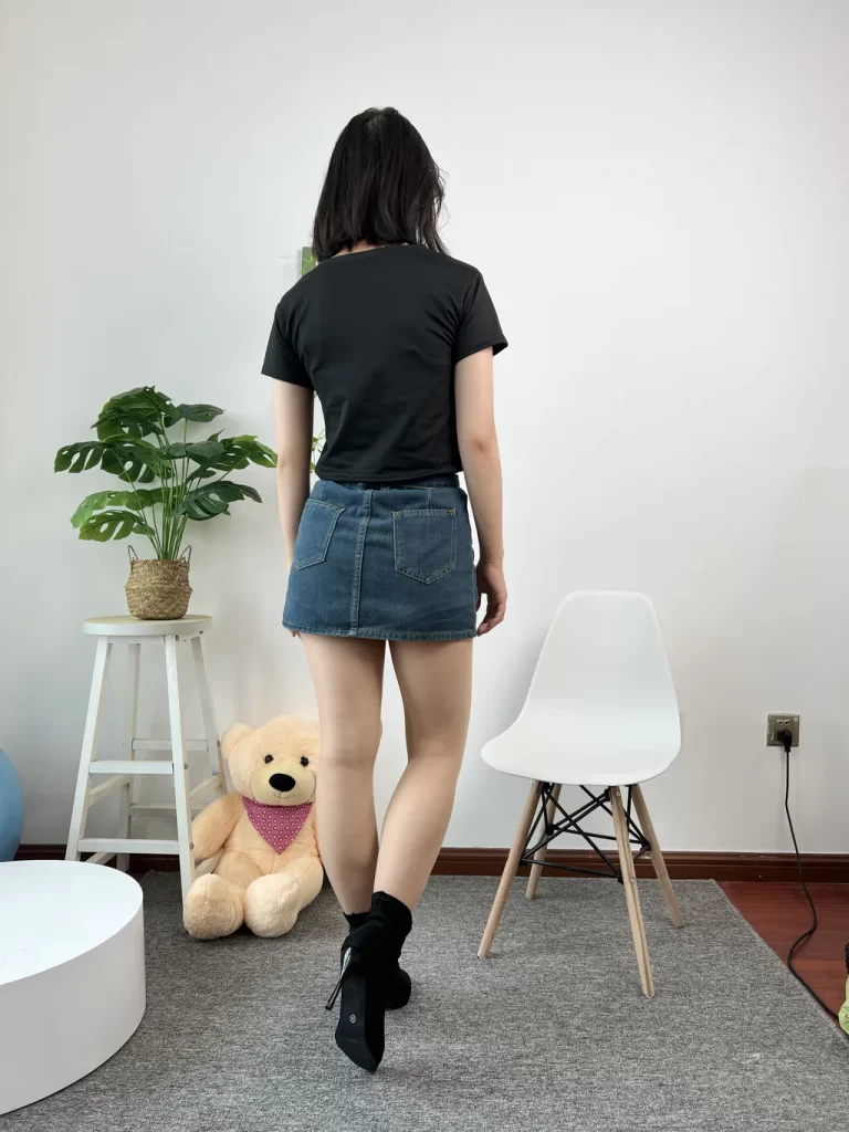 三禾摄影 NO.075 牛仔裙 肉丝 短靴[258P/1V/1.39GB]插图2