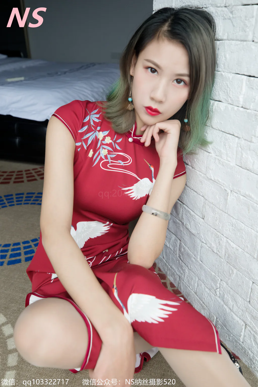 [纳丝摄影]0105 张若若 旗袍丝袜[84P/550MB]插图1