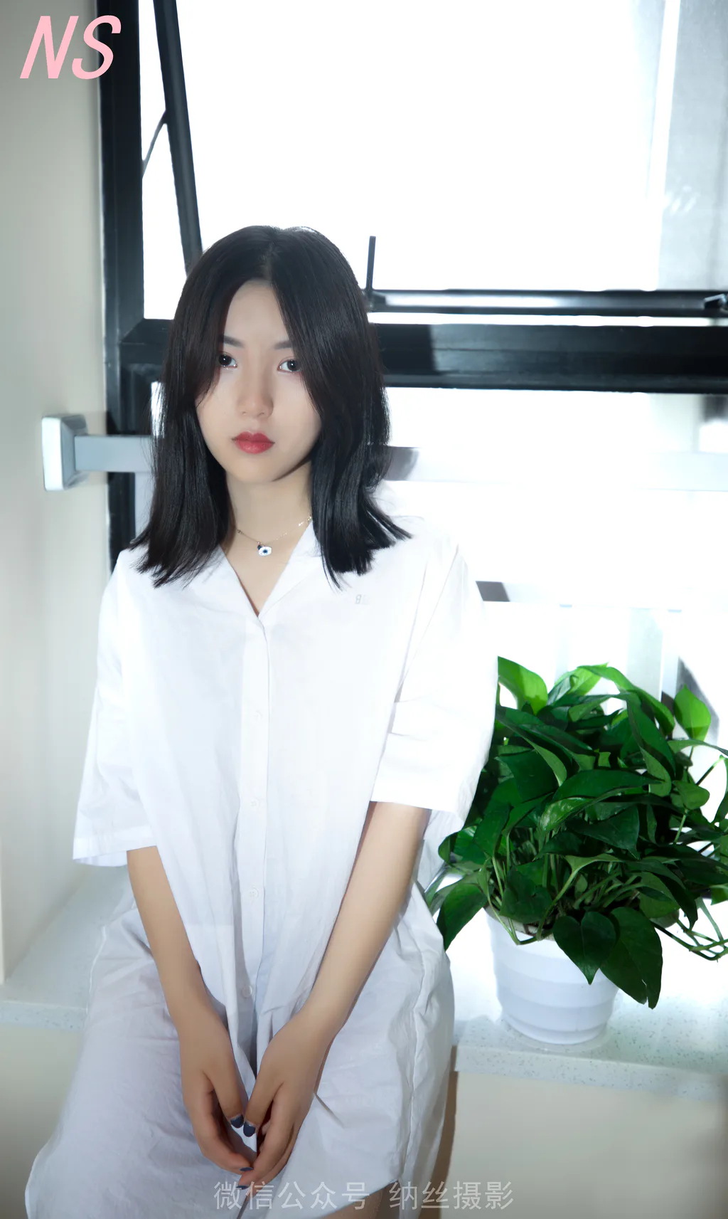 [纳丝摄影]0109 白衬衫少女的薄肉丝[93P/583MB]插图1