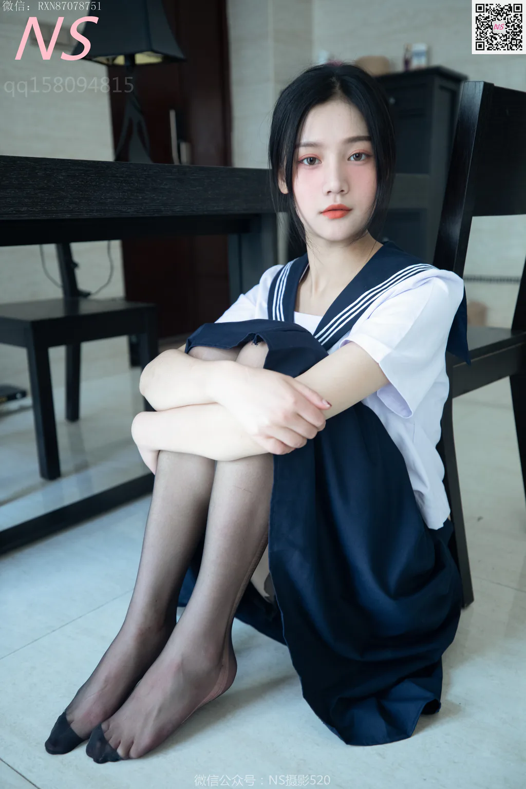 [纳丝摄影]0141 子涵 黑色丝袜的家居生活[59P/521MB]插图1