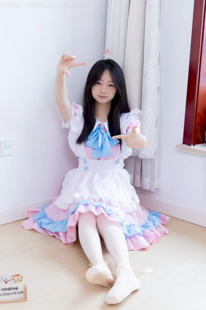 物恋传媒 NO.2752 萌萌-芭蕾舞蹈鞋、皮鞋、薄白丝、女仆装[168P/1V/3.43GB]插图2