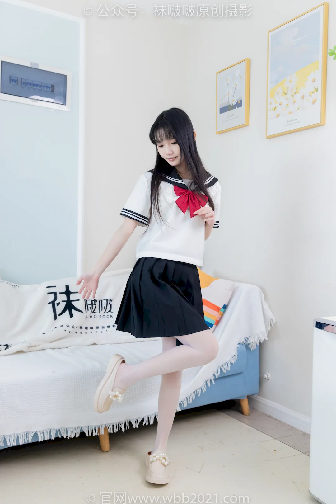[BoBoSocks袜啵啵]积分限定作品 NO.040 甜甜圈–皮鞋、薄白丝、挑鞋、jk制服[142P/1V/5.37GB]插图1