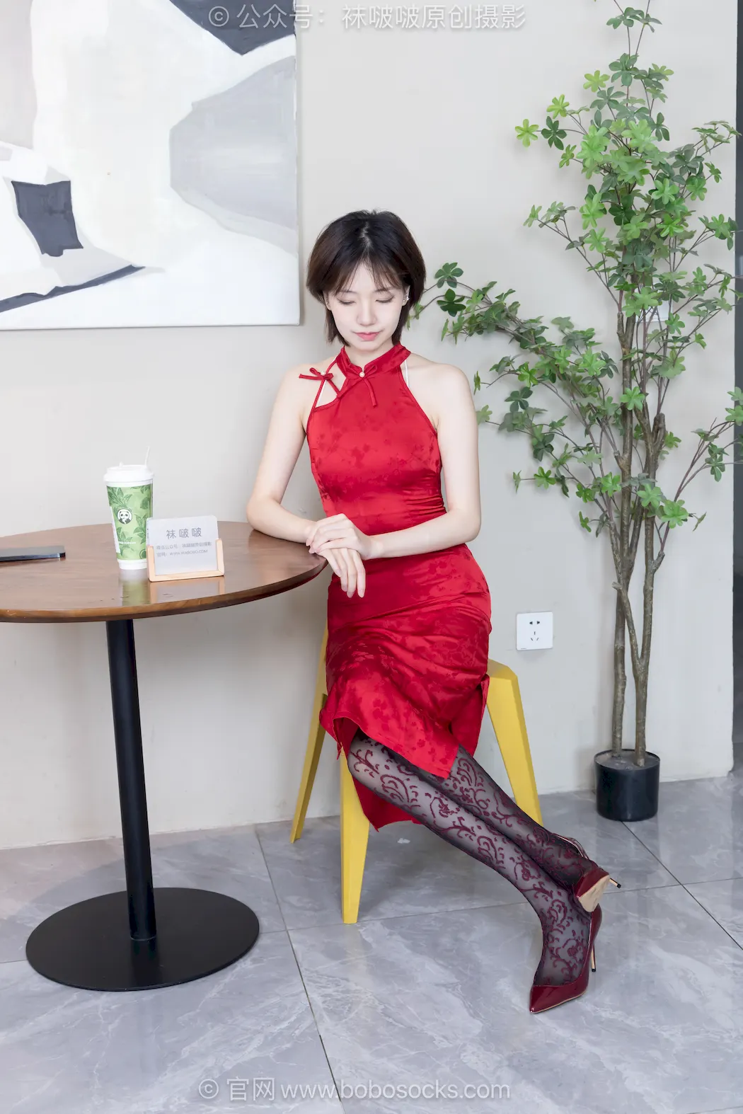 图片[2]-[BoBoSocks袜啵啵]NO.767 小甜豆-高跟鞋、薄黑丝黑印花、裸足、旗袍[153P/1V/5.30GB]-无料摄影圈