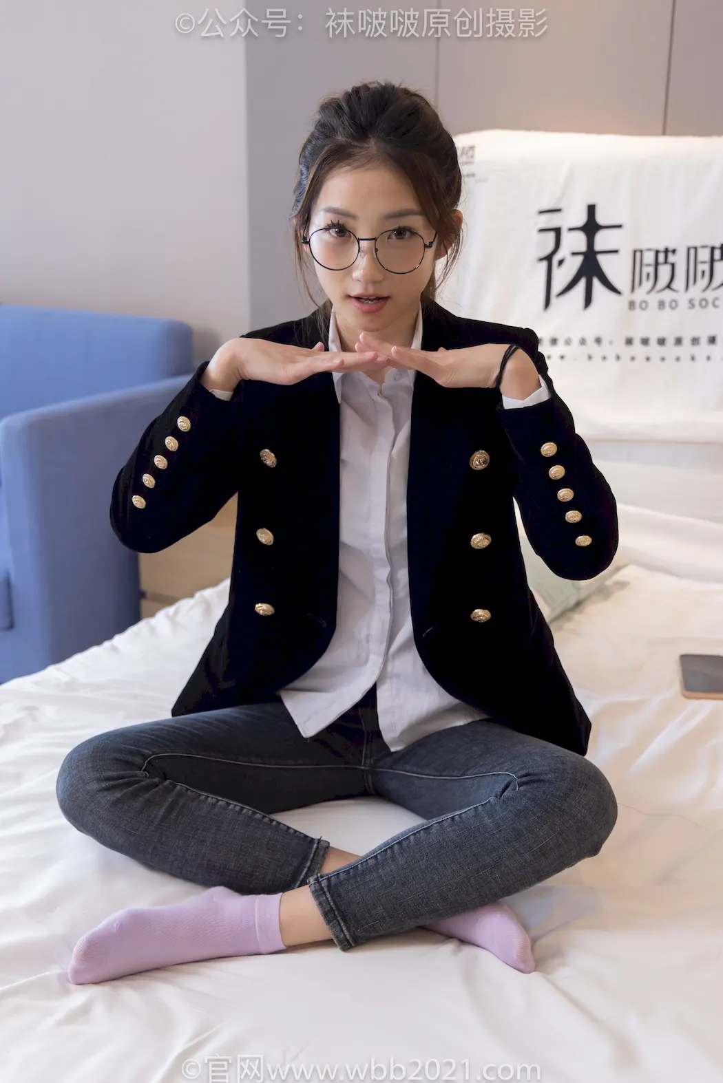 [BoBoSocks袜啵啵]积分限定作品 NO.024 小沫-高跟长靴、紫色棉袜[150P/1V/6.99GB]-无料摄影圈