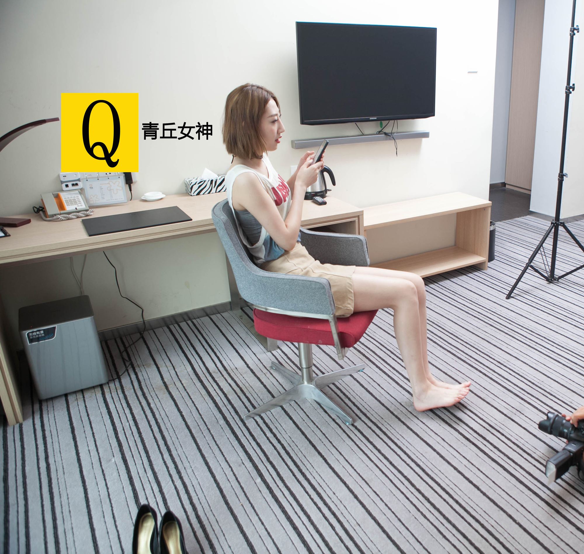 图片[2]-[青丘女神] NO.039 米色短裙 [29P/18.7MB]-无料摄影圈