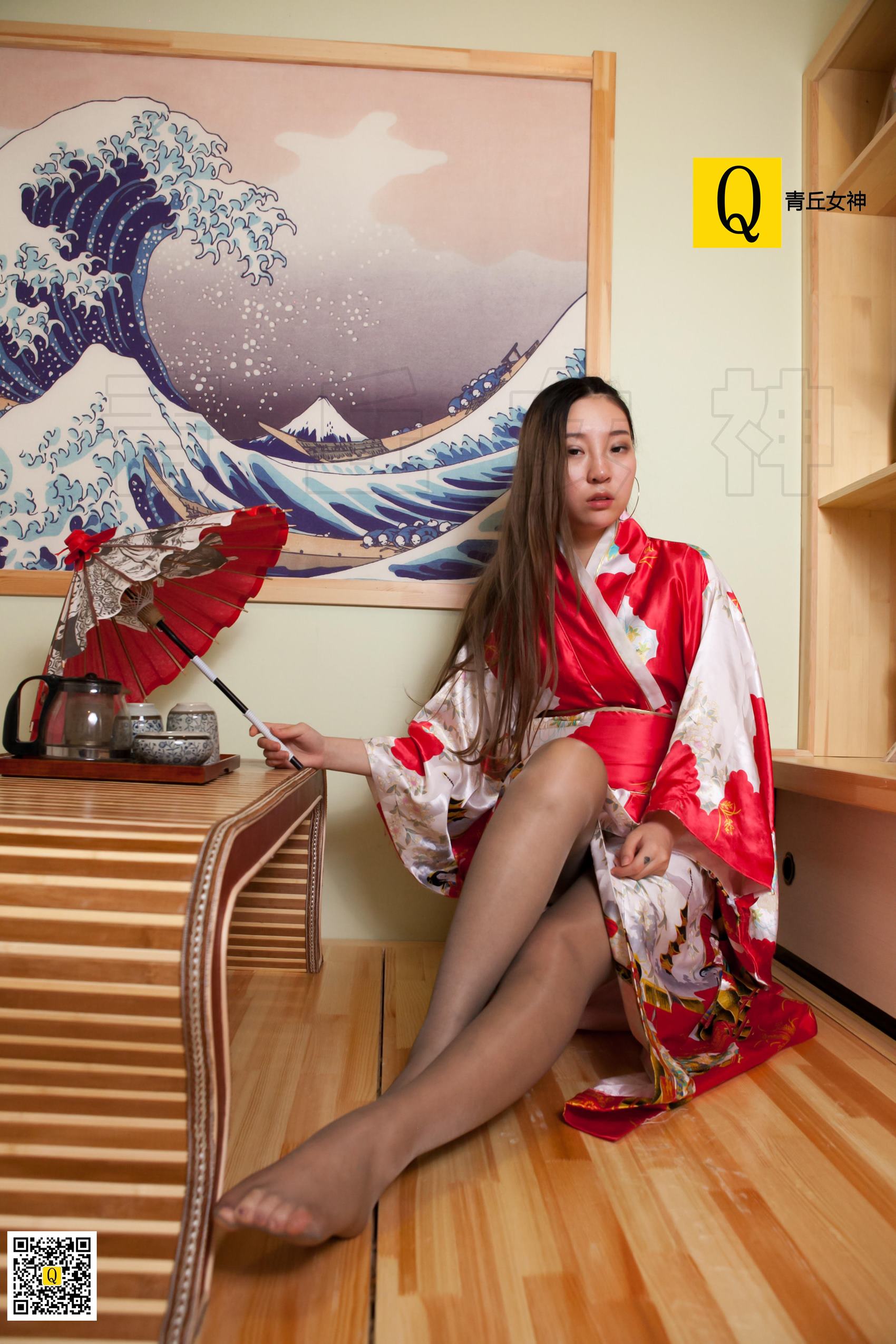 图片[2]-[青丘女神] 088 2018.01.12 少华 日系灰丝 [88P/76M]-无料摄影圈