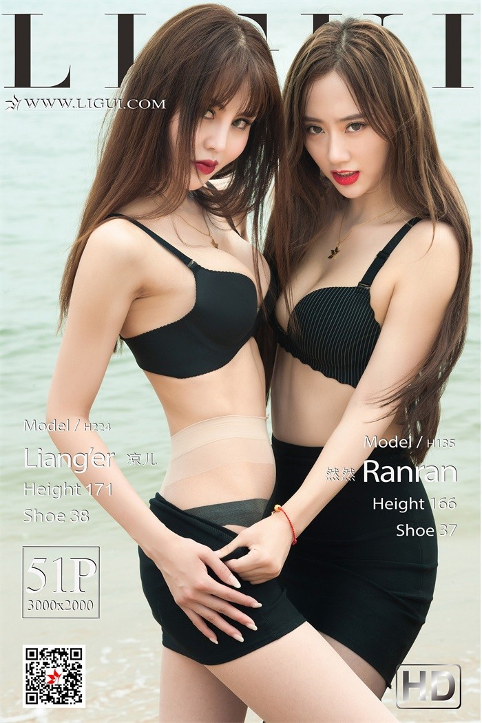 图片[1]-[Ligui丽柜] 2019.08.02 沙滩邂逅 Model 然然&凉儿 [51+1P/37MB]-无料摄影圈